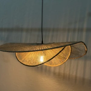 jute lotus lamp