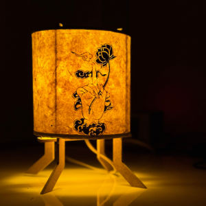 table lamp with flower design